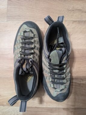 Women's Olive and Gray Trail Sneakers